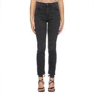 GRLFRND Black Rain Reed High Rise Slim Jeans